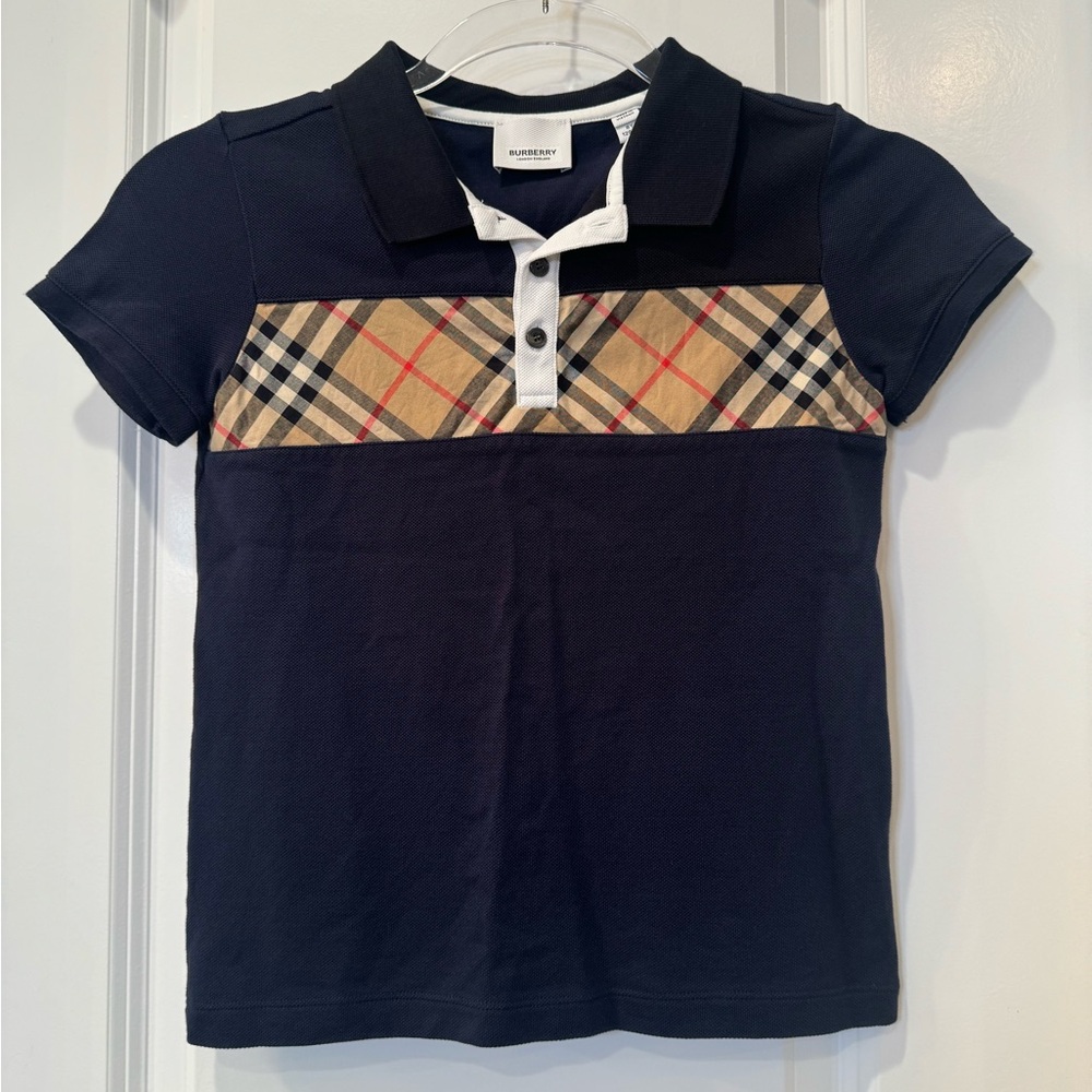 Burberry Boys Polo 8Y Navy Blue